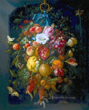 古典的な花 Painting - フェストゥーン ヤン ダヴィッツ デ ヘームの花